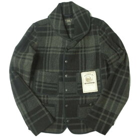 RRL ダブルアールエル WOOL CHECK MACKINAW JACKET ウールチェックマッキノージャケット S グレー Double RL ショールカラー マッキノウ アウター【新古品】【中古】【RRL】