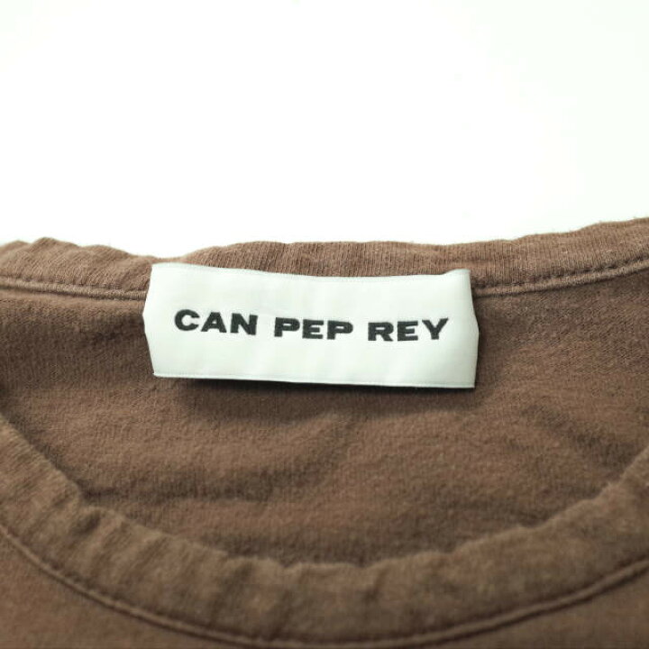 CAN PEP REY キャンペプレイ イタリア製 ルーズポケットTシャツ XS ブラウン トップス 中古 CAN PEP REY USED SELECT SHOP Loop店