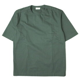 LEMAIRE ルメール 22SS BUTTON NECK TOP コットンツイル ボタンネックプルオーバーシャツ M221 TO132 LF729 44 DARK SLATE GREEN 半袖 トップス【新古品】【中古】【LEMAIRE】