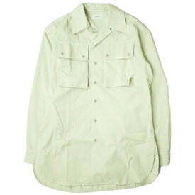 LEMAIRE ルメール 22SS MILITARY SHIRT オープンカラー ミリタリーシャツ M221 SH190 LF699 44 OVERCAST GREY 長袖 開襟 コットンギャバジン トップス【新古品】【中古】【LEMAIRE】