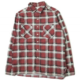 UNUSED アンユーズド 日本製 Cotton Flannel Check Shirt コットンフランネルチェックシャツ US0834 2 RED 長袖 ネルシャツ トップス【中古】【UNUSED】
