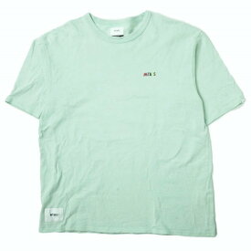 WTAPS x MIN-NANO ダブルタップス ミンナノ 19SS 別注 日本製 FLAVA.DESIGN SS 02 TEE ロゴ刺繍Tシャツ 191ATMID-CSM02S 03(L) MINT 半袖 TUFF COTTON トップス【中古】【WTAPS × MIN-NANO】