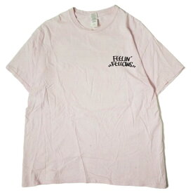 FEELIN' FELLOWS LOGO PRINT TEE ロゴプリントTシャツ XL ピンク 半袖 GILDAN トップス【中古】【FEELIN' FELLOWS】