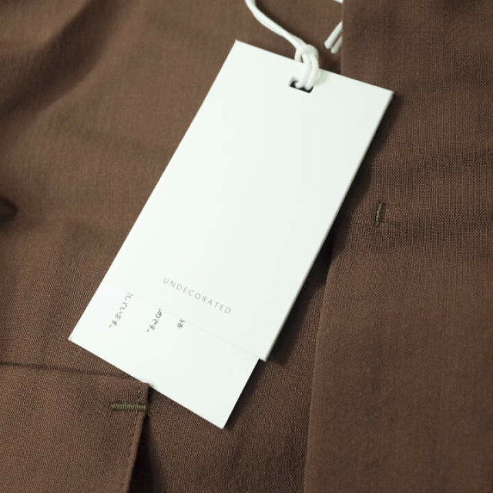 楽天市場】UNDECORATED アンデコレイテッド 21SS 日本製 WOOL CUPRA 