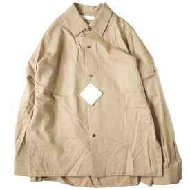 ETHOSENS エトセンス 20SS 日本製 BUTTON UP SLEEVE SHIRT ボタンアップスリーブシャツ E120-202 2 PINK BEIGE 長袖 トップス【新古品】【中古】【ETHOSENS】