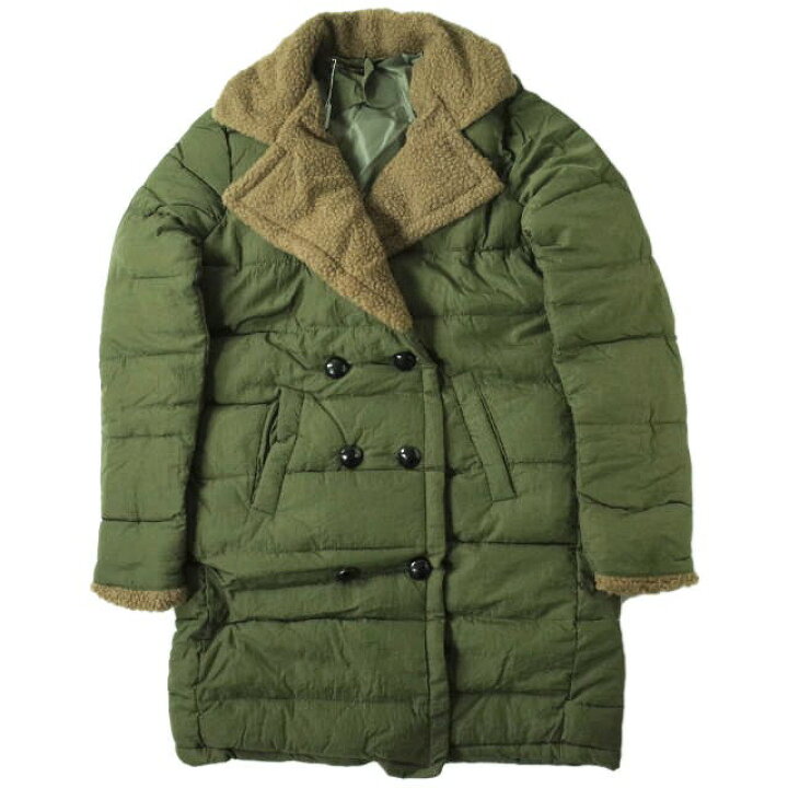 楽天市場】no brand ノーブランド ボアカラー ダブルダウンコート L 