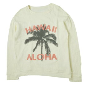 SLIC SLIC x BEAUTY&YOUTH UNITED ARROWS スリックスリック ビューティーアンドユース ユナイテッドアローズ 別注 HAWAII ALOHA SWEAT フロッキープリントスウェット ONE SIZE ベージュ トレーナー プルオーバー トップス【中古】【SLIC SLIC × BEAUTY&YOUTH】