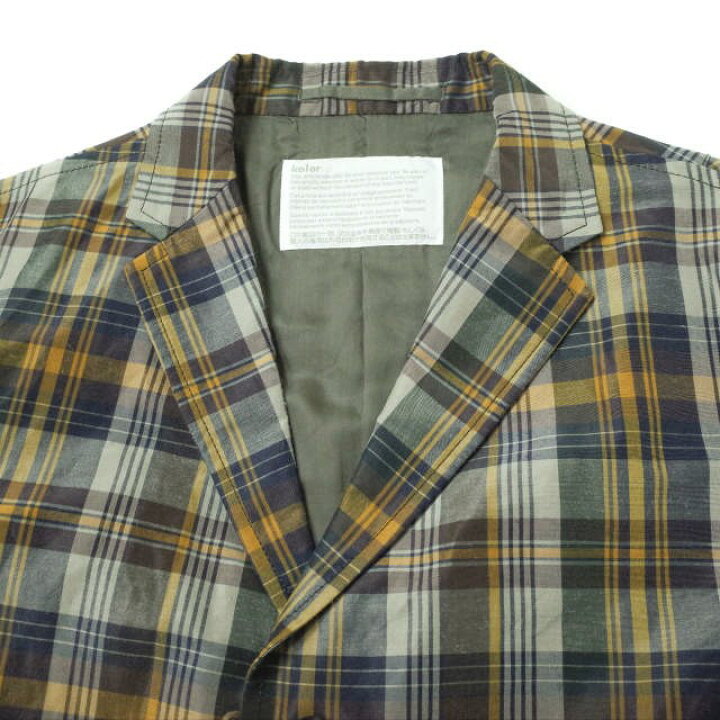 楽天市場】kolor カラー 17SS 日本製 リネンナイロン チェック3B 