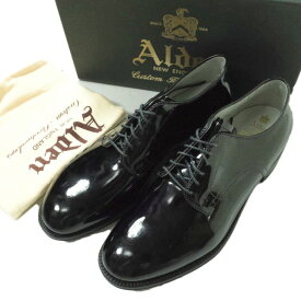 ALDEN x District UNITED ARROWS オールデン ディストリクト 別注 アメリカ製 Patent Leather Plain Toe Dover パテントレザープレーントゥシューズ 53514 US9D(27cm) ブラック 革靴 エナメル モディファイドラスト シューズ【新古品】【中古】【ALDEN】