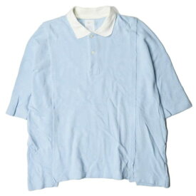 Name. ネーム 19SS 日本製 DOLMAN SLEEVE POLO 鹿の子ドルマンスリーブポロシャツ NMCU-19SS-014 0 サックスブルー コットン トップス【中古】【Name.】