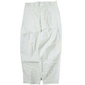 HED MAYNER ヘドメイナー 16SS 6 PLEAT STRIPE PANT 6プリーツストライプパンツ 42 グレー/ホワイト ワイド テーパード ボトムス【中古】【HED MAYNER】