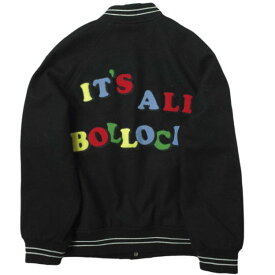 SUPREME シュプリーム 21SS Jamie Reid It's All Bollocks Varsity Jacket ジェイミーリード ウールスタジャン XL BLACK スタジアムジャンパー バーシティージャケット アウター【中古】【SUPREME】