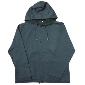 crepuscule クレプスキュール 日本製 BUTTON P/O HOODIE ボタンプルオーバーパーカー 2003-012 1 GREEN オーバーサイズ トップス【新古品】【中古】【crepuscule】