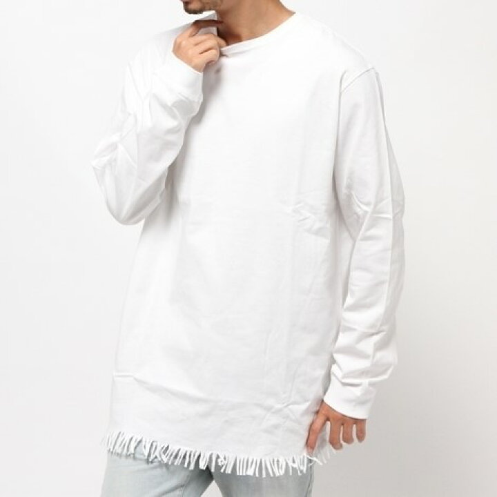 楽天市場】ETHOS エトス 日本製 フリンジヘムロングスリーブTシャツ S 