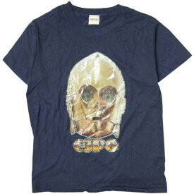 ROACH ローチ アメリカ製 ヴィンテージ STAR WARS C-3PO Tシャツ KID'S L ネイビー 半袖 MADE IN USA ロボット トップス【中古】【ROACH】