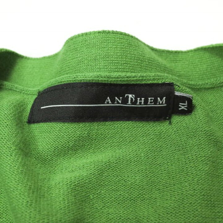 楽天市場】anThem アンセム 22SS ニットカーディガン XL グリーン V 