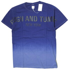 RANDT アールアンドティー アメリカ製 Logo S/S Tie Dye T-Shirt ロゴプリント タイダイTシャツ XS BLUE 半袖 Rough&Tumble ネペンテス グラデーション トップス【新古品】【中古】【RANDT】