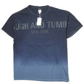 RANDT アールアンドティー アメリカ製 Logo S/S Tie Dye T-Shirt ロゴプリント タイダイTシャツ S NAVY 半袖 Rough&Tumble ネペンテス グラデーション トップス【新古品】【中古】【RANDT】