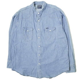 Wrangler x Bshop ラングラー ビショップ 23SS 別注 WESTERN SHIRTS - USED カットオフデニムウエスタンシャツ WS9320 L Indigo 長袖 トップス【中古】【Wrangler × Bshop】