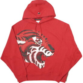 Calvin klein Jeans カルバンクラインジーンズ CNY CAPSULE UNISEX TIGER HOODIE タイガープリント スウェットプルオーバーパーカー J400120 M RED オーバーサイズ トップス【新古品】【中古】【Calvin klein Jeans】