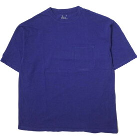 A4A エーフォーエー 23SS シルケットポケット半袖Tシャツ A4A202304-016 L NAVY LHP オーバーサイズ トップス【中古】【A4A】