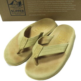 ISLAND SLIPPER x BEAMS アイランドスリッパ ビームス 別注 スエードトングサンダル US5(23cm) ベージュ ビーチ シューズ【中古】【ISLAND SLIPPER × BEAMS】