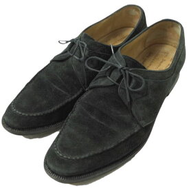 Enzo Bonafe x BEAMS エンツォボナフェ ビームス 別注 Suede Ghillie Shoes スエードギリーシューズ UK6.5(25cm) ブラック Uチップ シューズ【中古】【Enzo Bonafe × BEAMS】