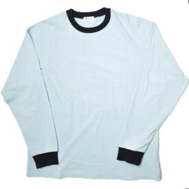 tone トーン 23AW 日本製 Trim Long Sleeve Shirts トリムロングスリーブTシャツ TO-AW23-LST02 4 SAX/NAVY 長袖 リンガー トップス【中古】【tone】