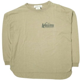 REMI RELIEF x L'Appartement レミレリーフ アパルトモン 別注 日本製 Print L/S Tee プリントロングスリーブTシャツ 19070560007430 Free BEIGE トップス【中古】【REMI RELIEF × L'Appartement】