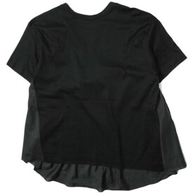 ADAWAS アダワス 日本製 FLARED T-SHIRT スイッチング フレアTシャツ ADWS-108-40 Free ブラック 半袖 カットソー トップス【中古】【ADAWAS】