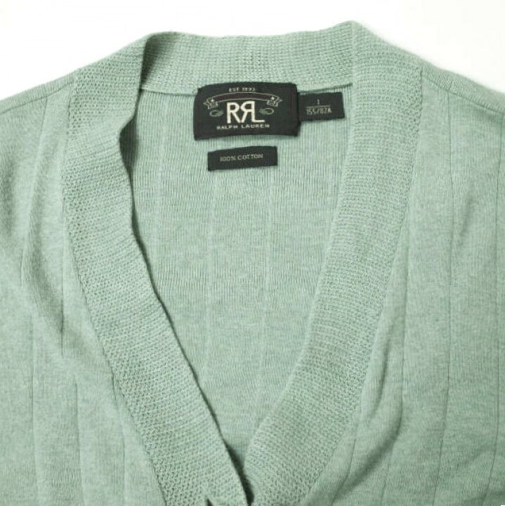楽天市場】RRL ダブルアールエル コットンニットVネックカーディガン 