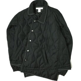 COMME des GARCONS SHIRT コムデギャルソンシャツ 22AW フランス製 COACH JACKET 変形 キルティング コーチジャケット FJ-J006 L BLACK 定価144,100円 捻じれ アウター【中古】【COMME des GARCONS SHIRT】