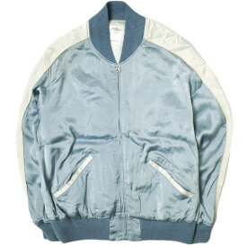 visvim ビズビム 21SS 日本製 DOUGLAS JKT ダグラスジャケット 0121105013021 2 LT.BLUE ダメージ加工 サテン スカジャン スーベニア アウター【中古】【visvim】