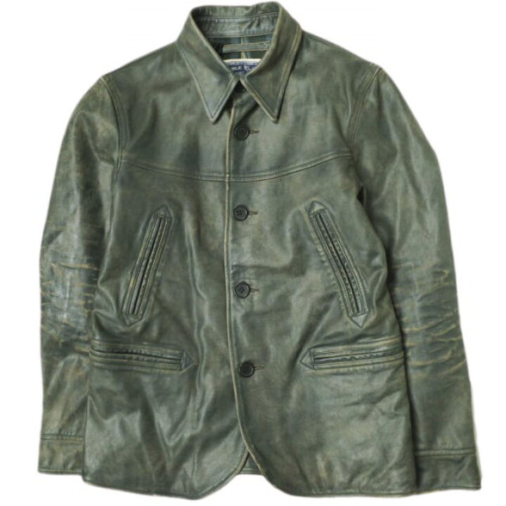 楽天市場】RRL ダブルアールエル INDIGO LEATHER CAR COAT インディゴ 