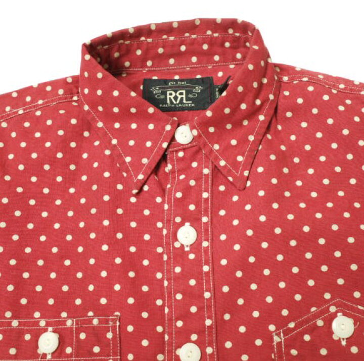 楽天市場】RRL ダブルアールエル 23AW POLKADOT WOVEN WORK SHIRT  