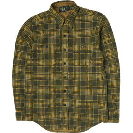 RRL ダブルアールエル 23AW Pleated Plaid Work Shirts プリーツチェックワークシャツ 782911265001 S BROWN Double RL 長袖 トップス【中古】【RRL】