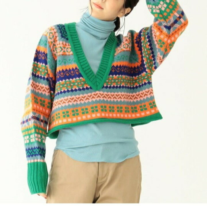 楽天市場】BEAMS BOY ビームスボーイ 22AW ボーイ フェアアイルVネック 