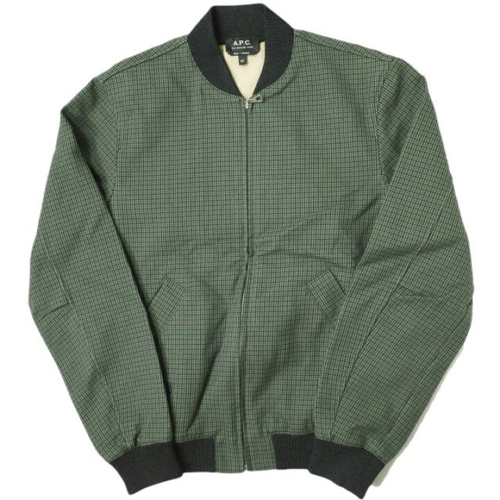 楽天市場】A.P.C. アーペーセー PLAID BOMBER JACKET チェックボンバー  