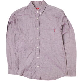 SUPREME シュプリーム Lightweight Oxford Shirt ライトウェイトオックスフォードシャツ S Purple 長袖 BD トップス【中古】【SUPREME】