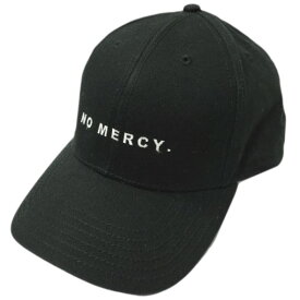 QALB カルブ NO MERCY. CAP ロゴ刺繍 6パネルキャップ Free ブラック ストラップバック 帽子【中古】【QALB】