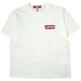 eYe COMME des GARCONS JUNYA WATANABE MAN x Levi's アイ コムデギャルソン ジュンヤワタナベマン リーバイス 23SS 別注 日本製 綿度詰天竺 Wネーム Tシャツ WK-T911 L WHITE 半袖 ロゴ トップス【中古】【eYe COMME des GARCONS JUNYA WATANABE MAN × Levi's】