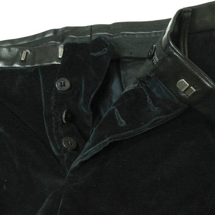 楽天市場】GUCCI グッチ イタリア製 レザーコンビ スリムベロアパンツ  