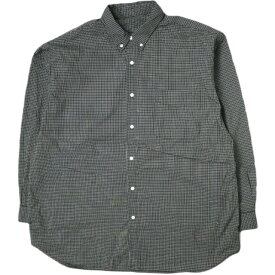 SSZ x MIN-NANO エスエスズィー ミンナノ 23AW 別注 BLACK CHECK SHIRT ブラックチェック オーバーサイズBDシャツ 11-11-0635-139 L BLACK 長袖 BEAMS ボタンダウン トップス【中古】【SSZ × MIN-NANO】