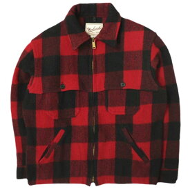 WOOLRICH ウールリッチ アメリカ製 90s バッファローチェック ウールスタッグジャケット M RED/BLACK ヴィンテージ MADE IN USA アウター【中古】【WOOLRICH】