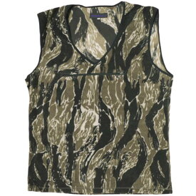 Needles Sportswear ニードルス スポーツウェア 日本製 Warm-Up Piping Vest - Poly Fleece ウォームアップパイピングベスト ポリフリース FK264 XS Brown Camouflage ジレ カモフラージュ トップス【中古】【Needles Sportswear】