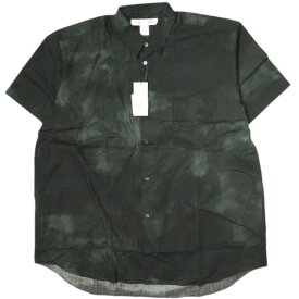 COMME des GARCONS SHIRT コムデギャルソンシャツ 22SS フランス製 cotton poplin with tie and die print タイダイプリント コットンポプリンショートスリーブシャツ FI-B031 M BLACK 定価48,400円 半袖 トップス【新古品】【中古】【COMME des GARCONS SHIRT】