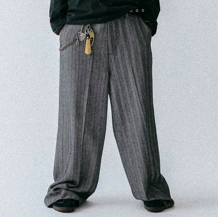 楽天市場】VAPORIZE ヴェイパライズ 23AW Herringbone Wide Slacks 