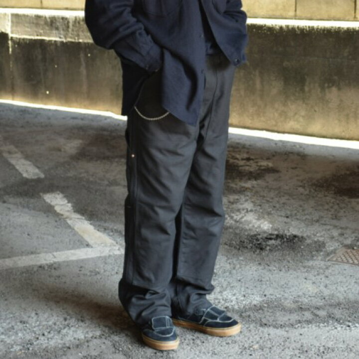 COMOLI 黒 コットンダブルニー - ワークパンツ・カーゴパンツ  