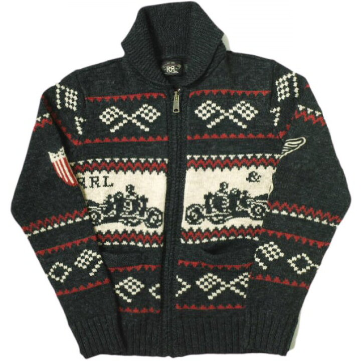 楽天市場】RRL ダブルアールエル Car Motif Cotton Wool Zip 