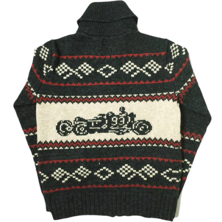 楽天市場】RRL ダブルアールエル Car Motif Cotton Wool Zip Cardigan 